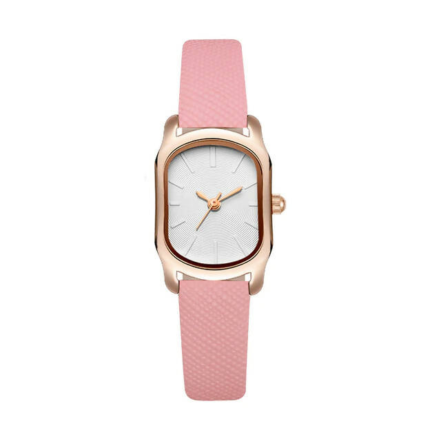 នាឡិការដៃនារី Fashionable-Women-Leather-Band-Watch Light Pink
