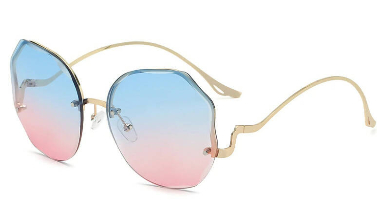 វ៉ែនតានរីសម័យថ្មី Irregular Round Sunglasses Women Brand