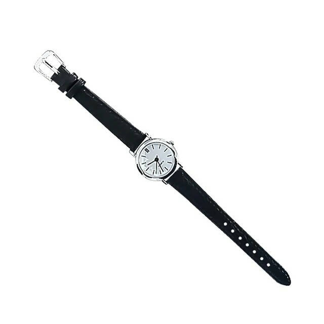 នាឡិការដៃនារី New-Women-Watch-Luxury-Brand-Casual-Exquisite-Leather-Belt-Black=White